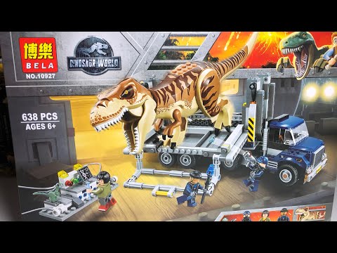Конструктор Bl «Транспорт для перевозки Тираннозавра» 10927 (Jurassic World 75933) / 638 деталей