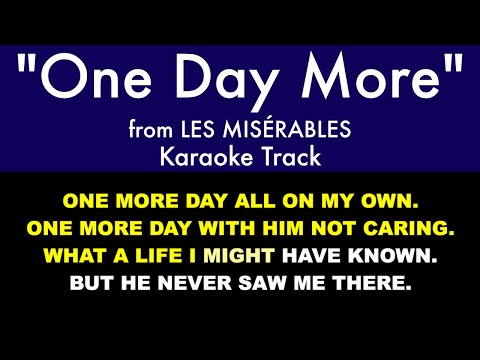 "One Day More" from Les Misérables - Karaoke Track with Lyrics