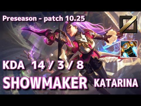 【韓国サーバー/GM】DWG Showmaker カタリナ(Katarina) VS サイラス(Sylas) MID - Patch10.25 KR Ranked【LoL】