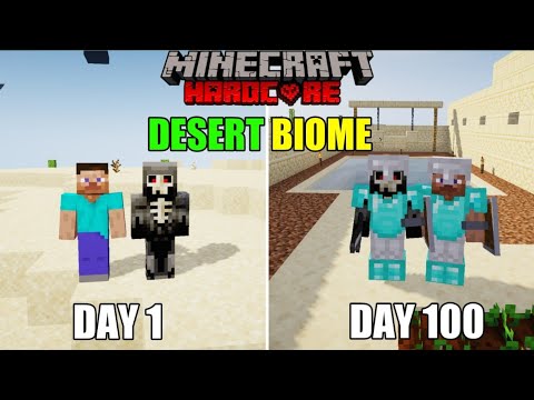 WE SURVIVED 100 DAYS IN DESERT IN MINECRAFT HARDCORE | DUO DESERT #1 | LordN Gaming
