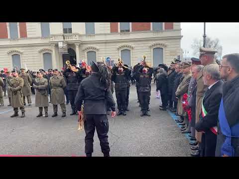 Nettuno - La fanfara dei bersaglieri apre la cerimonia (22.01.23)