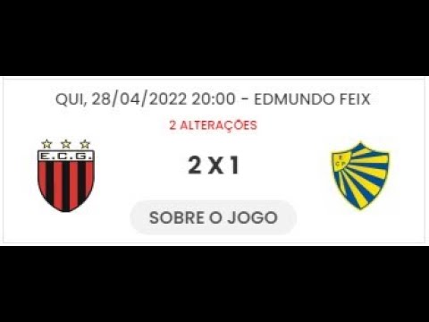 Gauchão 2022 Série A2 - Guarani VA 2x1 Pelotas - 28/04/2022