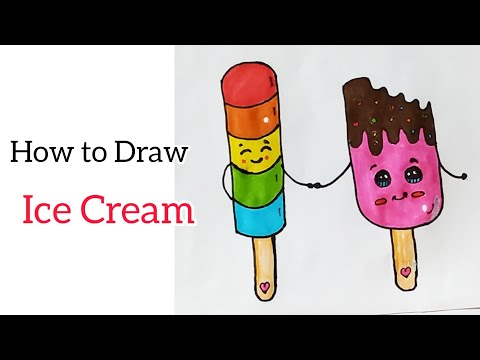 How to draw a Ice Cream 🍨step by step / Ice Cream Drawing / easy and cute Drawing