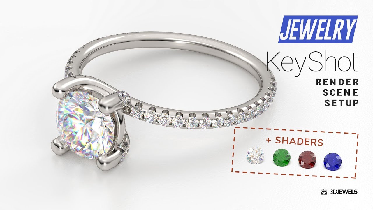 Jewelry Realistic Render Scene Setup For KeyShot Pack2 3D Model