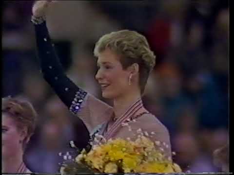 Medal Ceremony, Ladies Event - 1989 European Figure Skating Championships