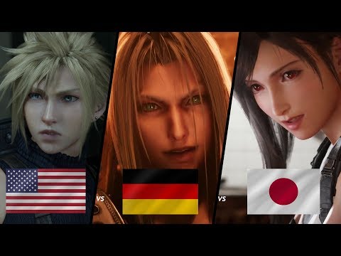 FINAL FANTASY VII REMAKE: Japanese vs. English vs. German Dub