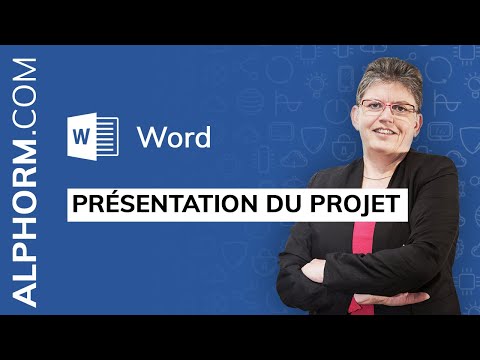 Présentation du projet de la formation Word 2016 Perfectionnement