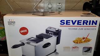 SEVERÍN FREIDORA MODELO FR 2431 ACERO INOXIDABLE PULIDO 2000 W 3 LITROS UNBOXING