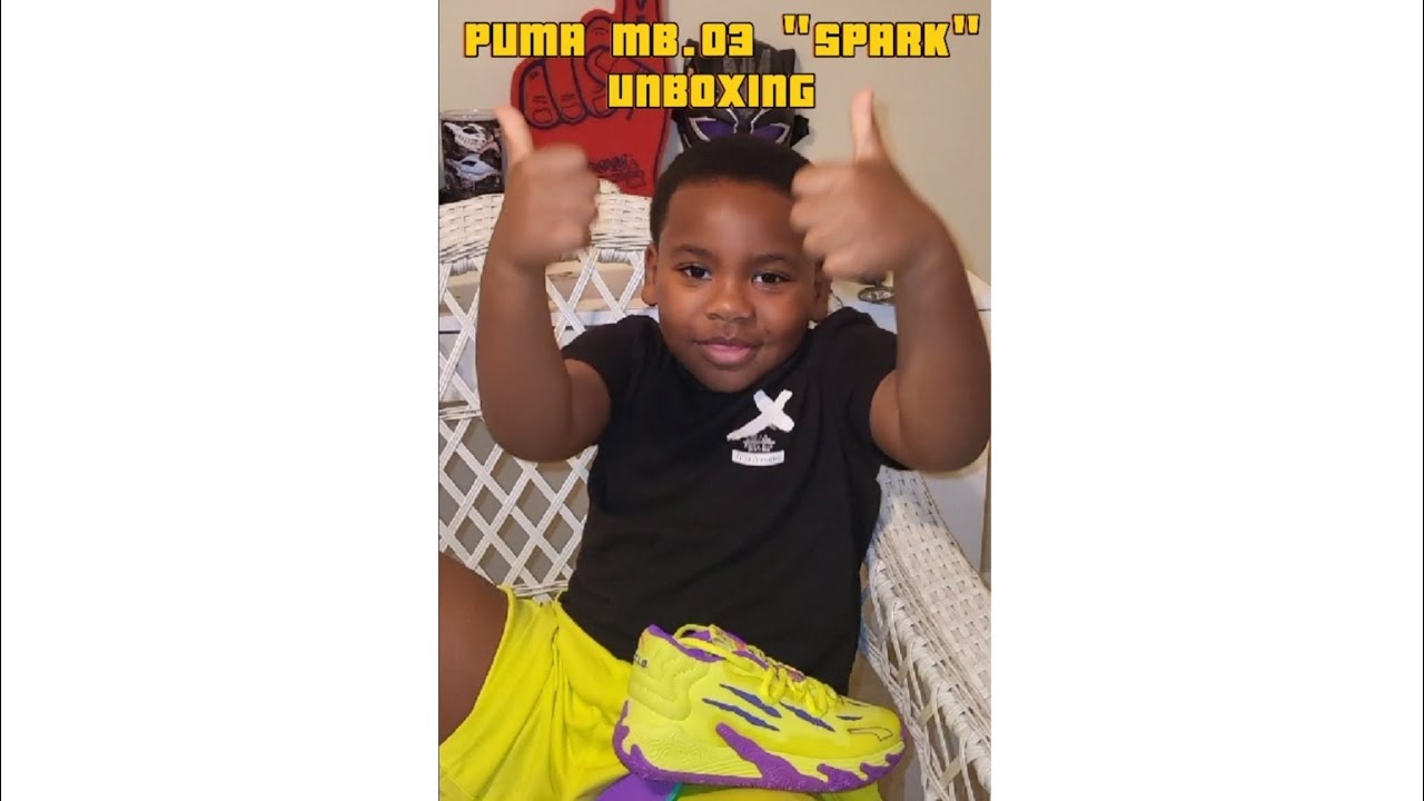 Kid Sneakerhead Unboxing the Melo x Puma MB.03 "Spark". #puma #meloball #Melo #sneakers