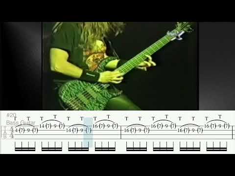 CRAZY David Ellefson Bass Solo + TABS (Megadeth live, Santiago, Chile - 1995)