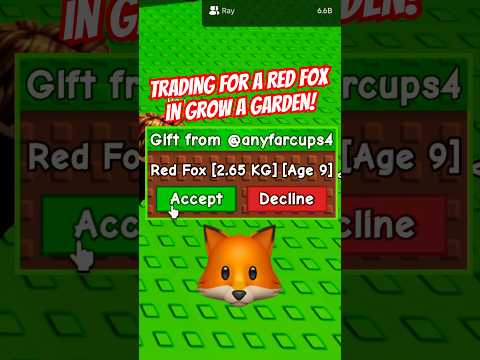 Trading For A Red Fox in Grow a Garden! #roblox #growagarden