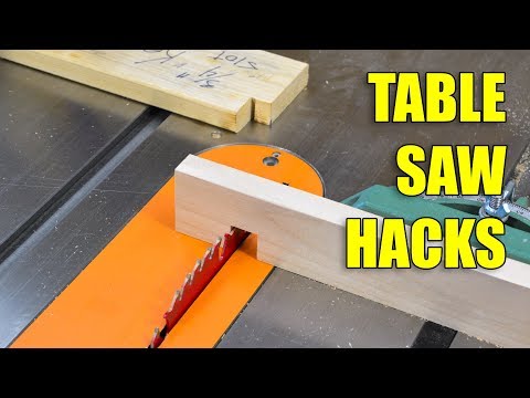 5 Quick Table Saw Hacks / Woodworking Tips and Tricks Video