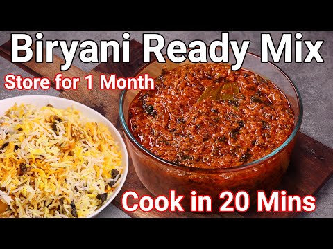 Instant Biriyani Gravy Mix Recipe - Cook Rice Dum Biryani in 20 Mins | Biryani Curry - Store 1 Month