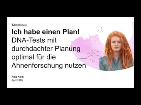 Webinar: DNA Tests mit durchdachter Planung optimal für die Ahnenforschung nutzen