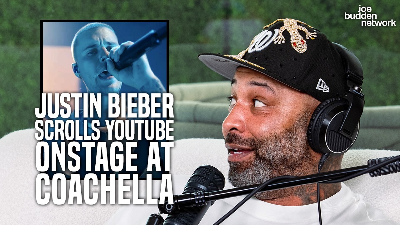 Justin Bieber Scrolls YouTube Onstage at Coachella — Fans Confused