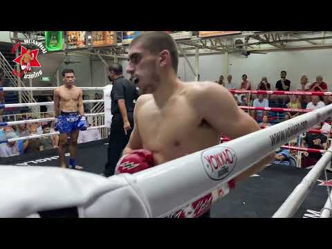 Anthony Sinbimuaythai from England fights at Bangla Boxing Stadium, 18th November 2022