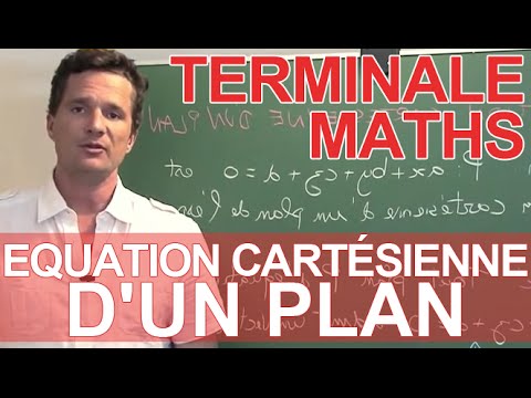 comment trouver equation cartesienne d'un plan