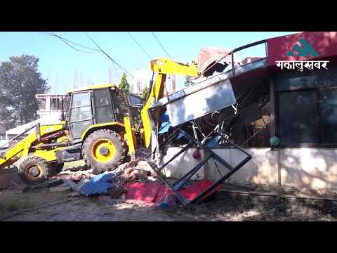 नेपाल स्काउटमा दीपक खड्काले बनाएका संरचनामाथि चल्यो डोजर