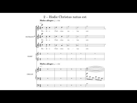 Gareth Treseder -  Hodie Christus natus est (from 'A Christmas Suite') (Official Score Video)