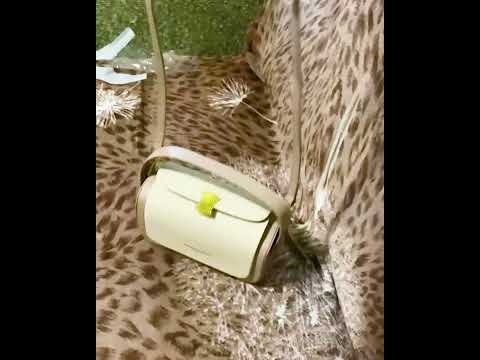 حقيبة نسائية أنيقة بلون بيج و قفل ذهبي بتصميم عصري و جودة عالية - فيديو تقديمي