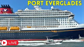 LIVE: Watching 5 Cruise Ships Leaving Port Everglades! (March 23, 2026) Double Disney Sail Away