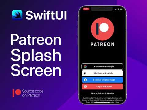 Patreon splash screen design swiftUI 2.0