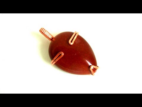 Basic Beginner Prong Cabochon Wire Wrap Pendant Tutorial