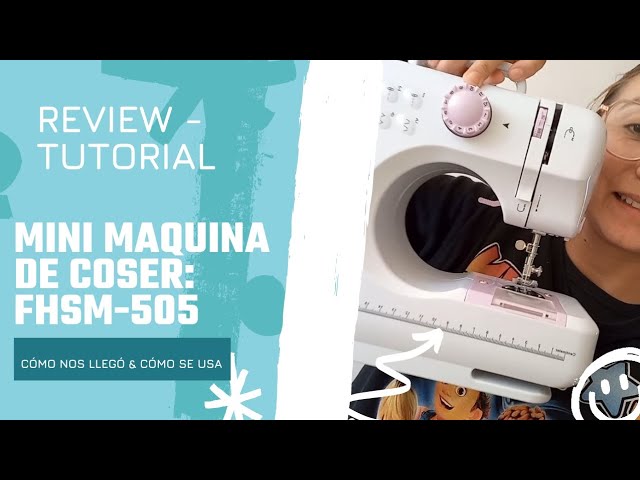 Vídeo relacionado con Mini máquina de coser para principiantes, máquina de coser multifunción de doble hilo para el hogar, 12 puntadas, para niños, EU 220V