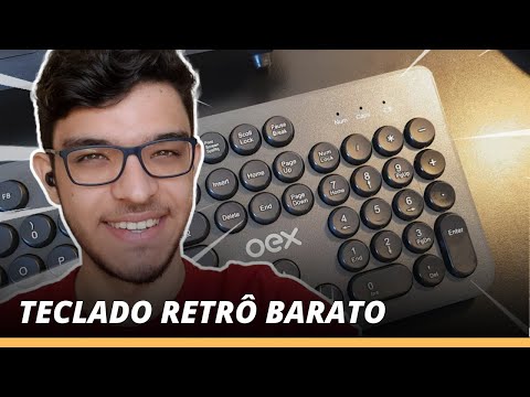 TECLADO SEM FIO RETRÔ BARATO: VALE A PENA? [COMBO OEX POP+] | Vinicius Codes