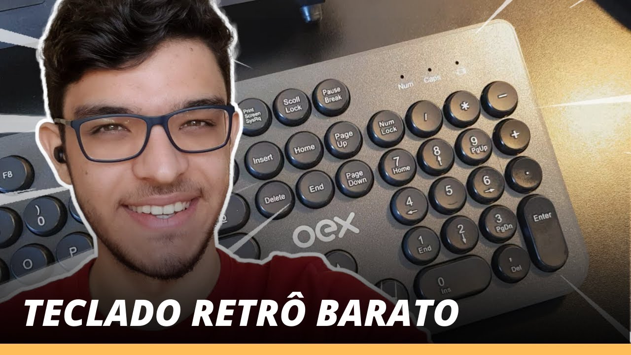 Teclado sem fio retrô barato: vale a pena? análise combo oex pop+