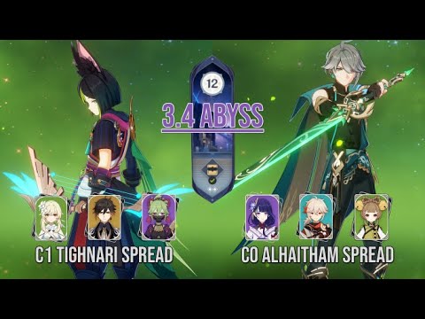 3.4 Spiral Abyss C1 Tighnari & C0 Alhaitham Spread