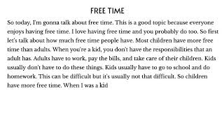 Free Time
