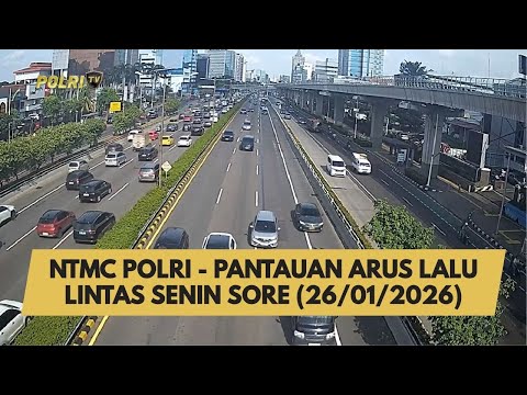 NTMC POLRI - PANTAUAN ARUS LALU LINTAS SENIN SORE (26/01/2026)