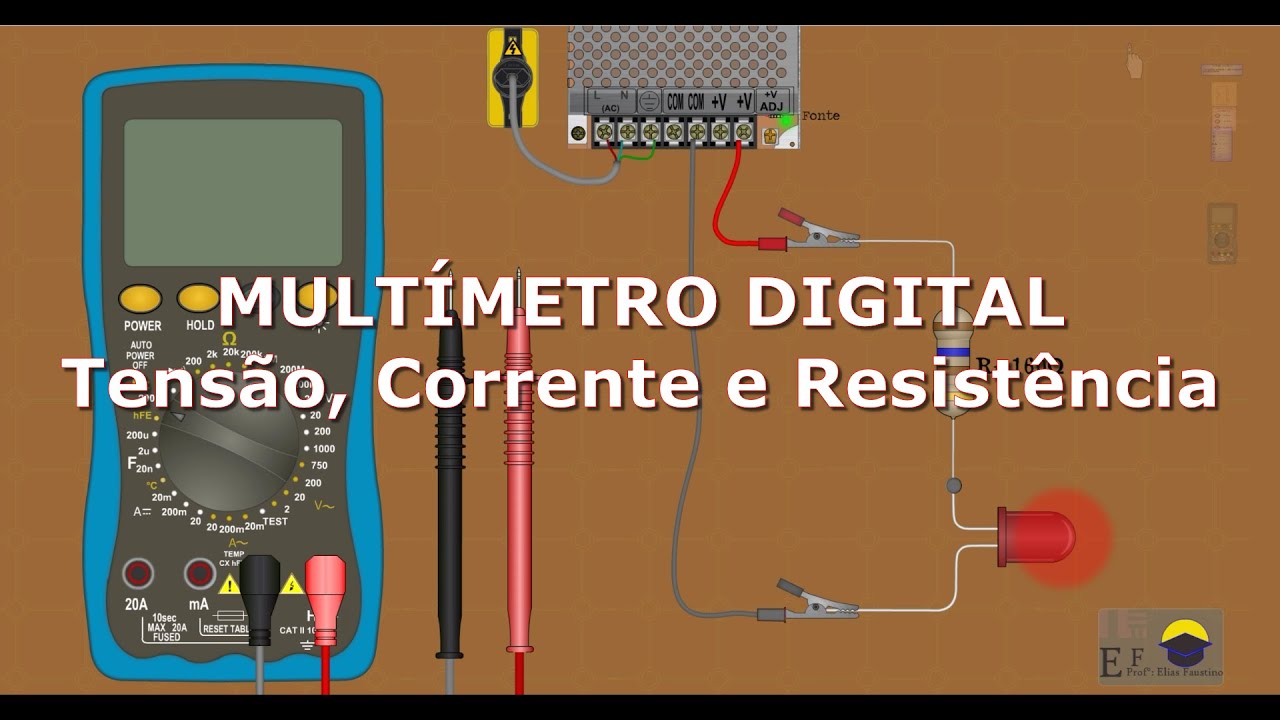 Multímetro Digital: Medindo Corrente, Tensão e Resistência
