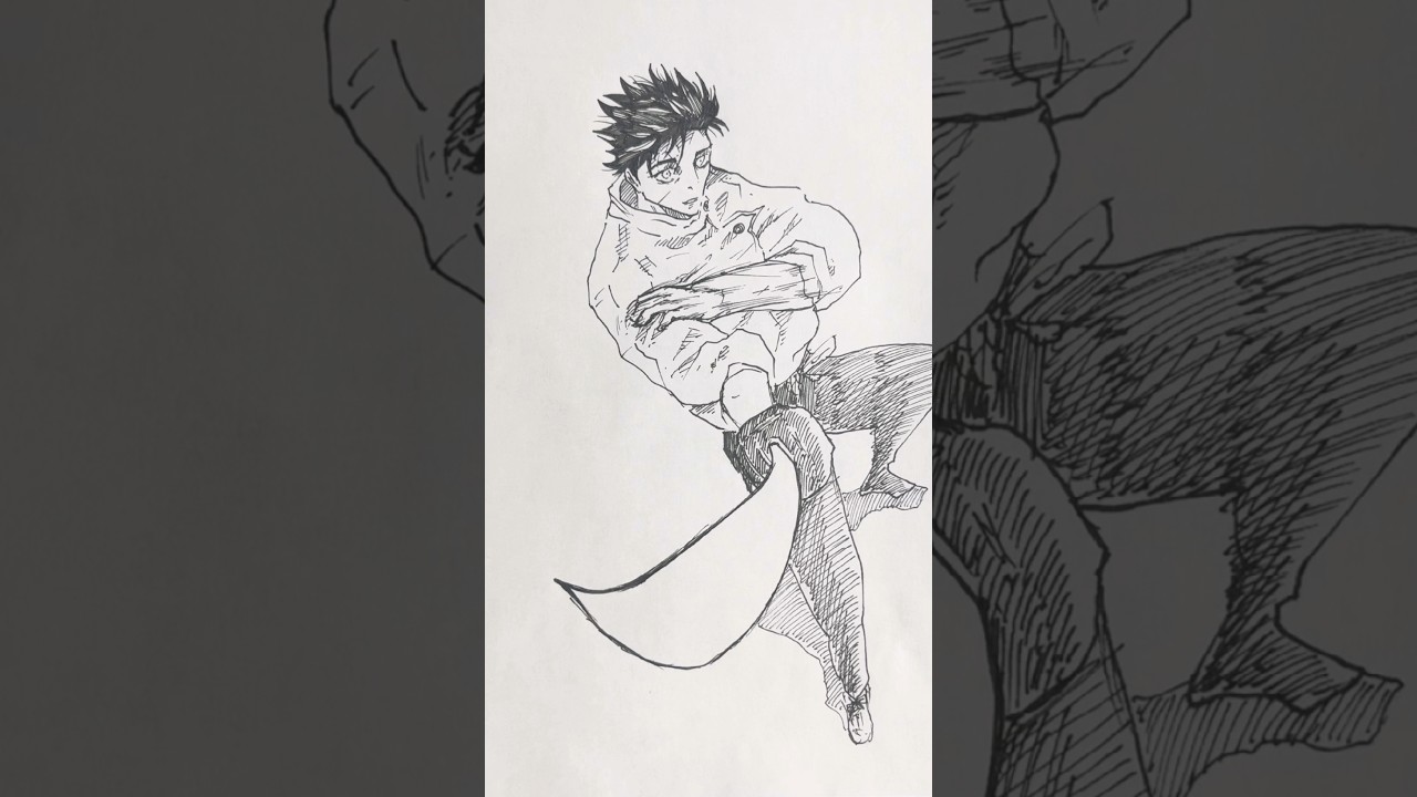 Yuta Otokotsu Drawing‼︎ #shorts #drawing #anime #jujutsukaisen #fan #fans #fanart #呪術廻戦 #乙骨憂太