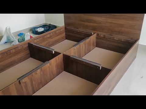 Taurus Engineered Wood Bed with Storage | Wakefit | Bed Unboxing | Bed Installation