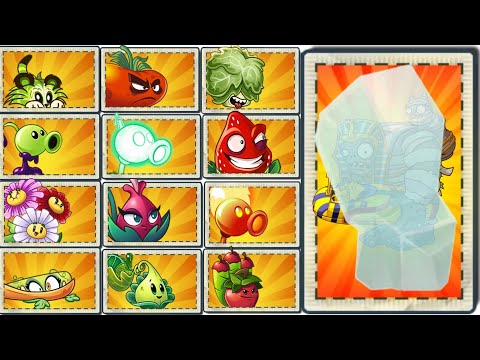 PvZ 2 Random Plants Vs Team 5 Frozen Mummified Gargantuar Zombie - Which Team Plant Will Win?