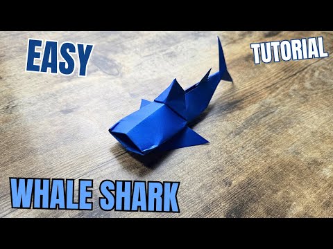 HOW TO MAKE A PAPER WHALE SHARK | ORIGAMI WHALE SHARK TUTORIAL STEP BY STEP