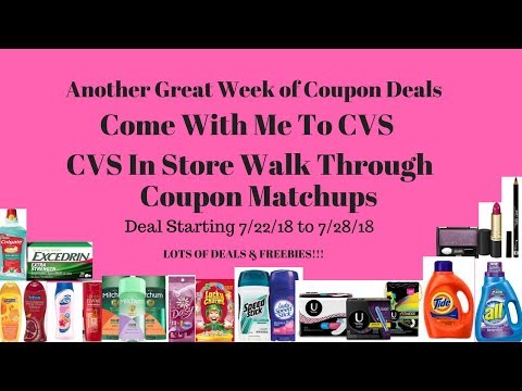 Come with me to CVS/CVS Store Walk through Coupon Matchups Deals 7/22 -7/28/18-Lots of Deals & Free!
