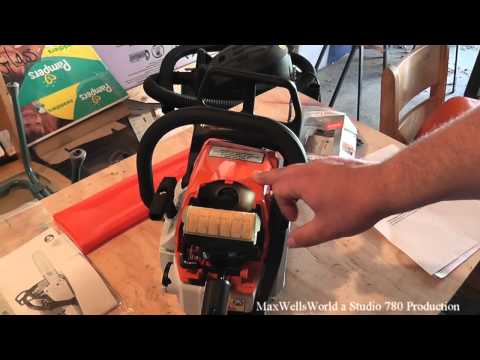 unboxing and operation check or a stihl ms250 chain saw maxwellsworld