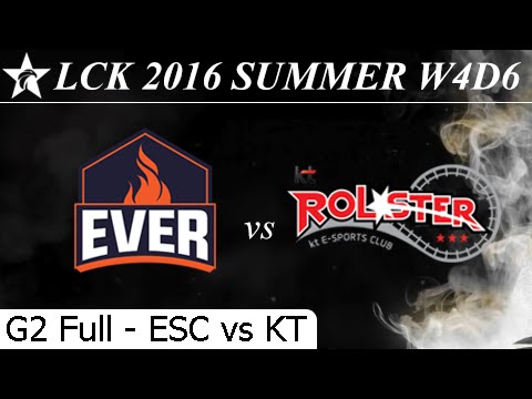 ESC vs KT Game 2 Full + Total Damage - LCK Summer 2016 W4D6M8 ESC Ever vs KT Rolster