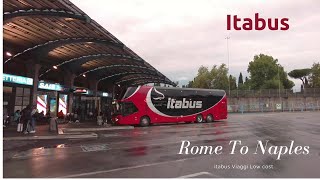 The Italian Highway 🇮🇹 | Rome to Naples by Bus in Hostile Weather  | Itabus viaggi low cost