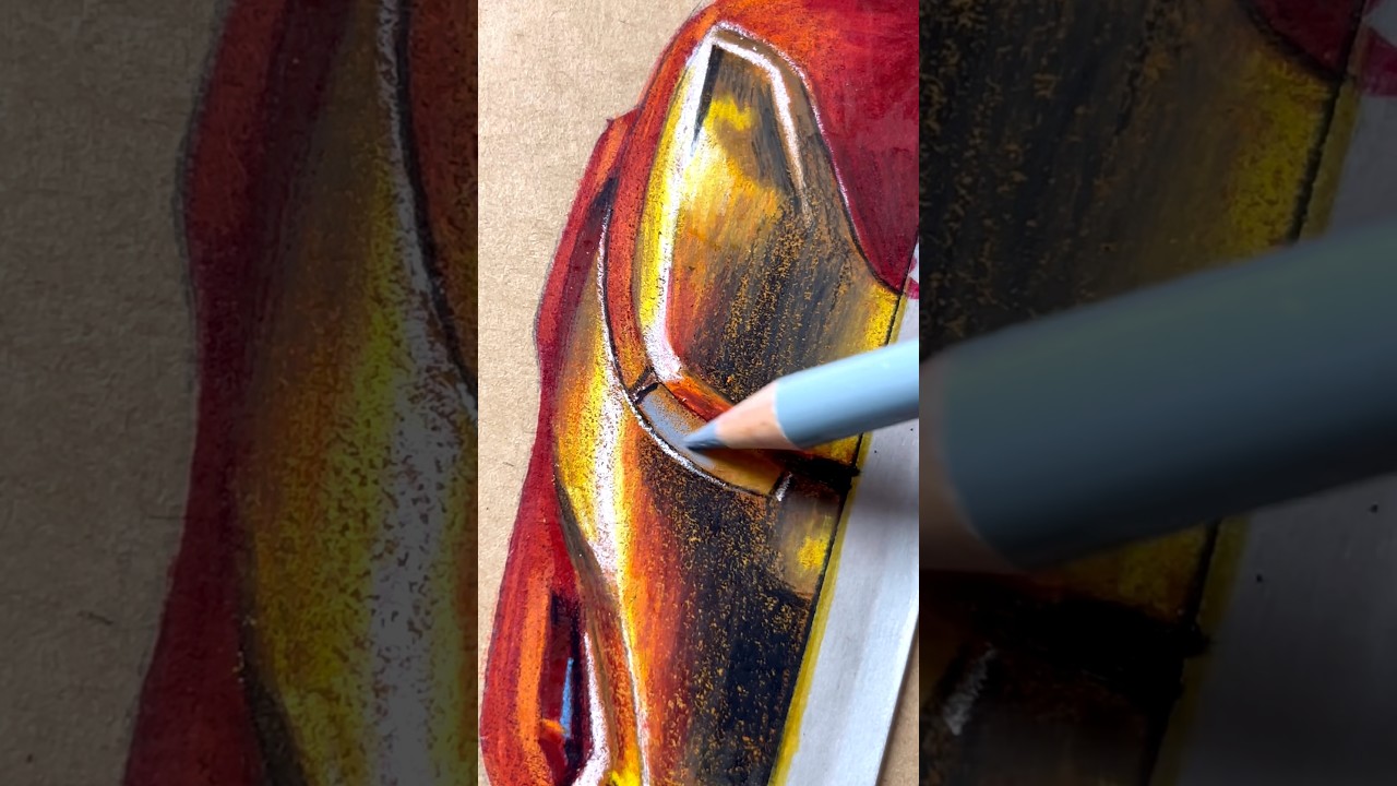 【パート1】アイアンマンを1時間と10時間で描き比べてみた。#shorts