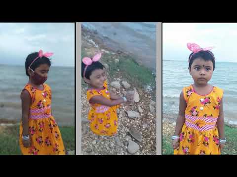 Cute Girl at beach || Sampriti at beach play with stone || Happy Moment !