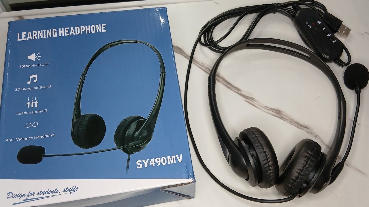 Casque USB filaire à réduction de bruit avec microphone video thumbnail