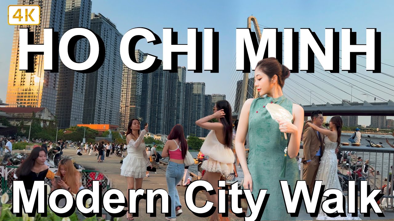 Immersive street-level walking tour through Ho Chi Minh District 1, Vietnam, showcasing authentic urban landscapes, local architecture, and the vibrant atmosphere of the city's neighborhoods