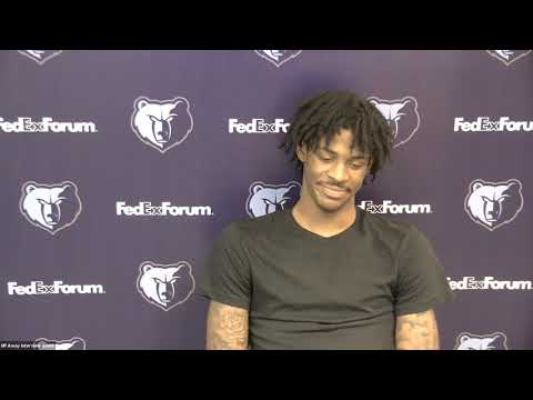 MEM@POR: Ja Morant Postgame Locker Room Interview | Western Conference Play-In | August 15, 2020