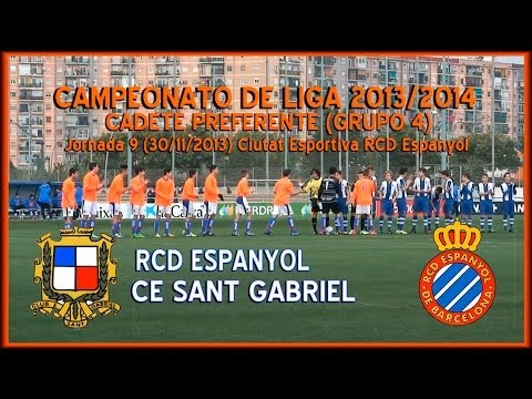 2013-14 Cadete Preferente - J9 - RCD Espanyol - CE Sant Gabriel  4-0