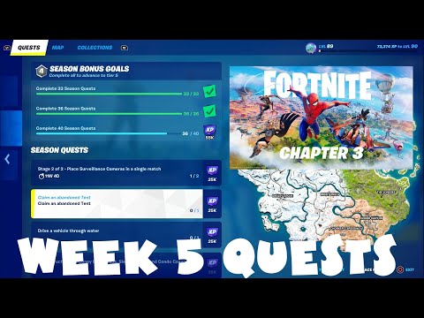 (Chapter 3) ALL Week 5 Challenges Guide Fortnite Season 1
