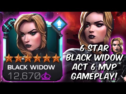 6 Star Black Widow Claire Voyant Level Up & Act 6 Gameplay! - Marvel Contest of Champions